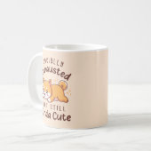 Socially Exhausted But Still Cute - Shiba Inu Kaffeetasse (Vorderseite Links)