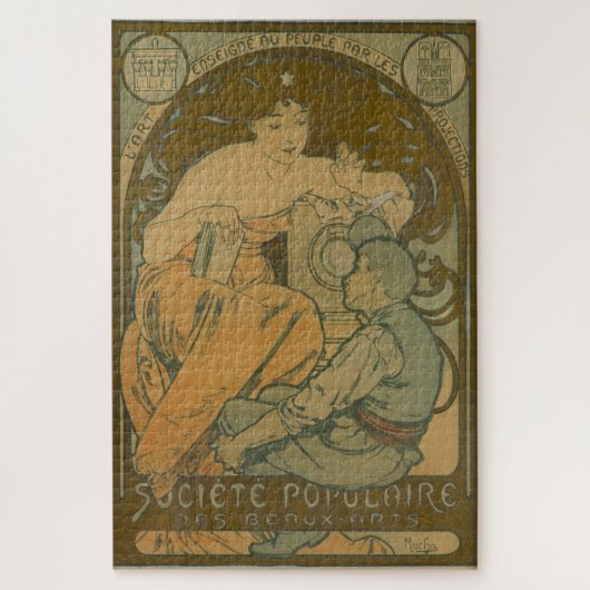 Société Populaire Des Beaux-Arts - Alphonse Mucha Puzzle (Vertikal)