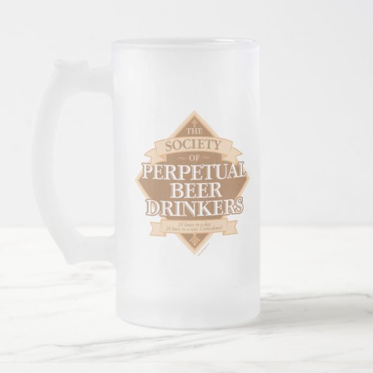 Society of Perpetual Beer D Frosted Glass Beer Mug Mattglas Bierglas (Links)