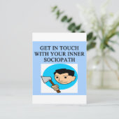 SOCIOPATH POSTKARTE (Stehend Vorderseite)