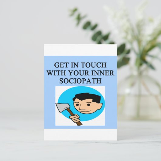 SOCIOPATH POSTKARTE (Stehend Vorderseite)