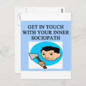 SOCIOPATH POSTKARTE (Vorne/Hinten)