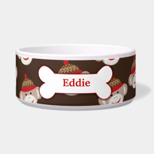 Sock Affe Custom Pet Dog Food Bowl - Brown Napf