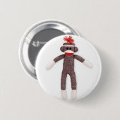 Sock-Affe. Retro Button (Vorne & Hinten)