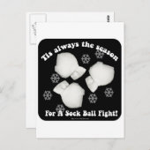 Sock Ball Fight! Postkarte (Vorne/Hinten)