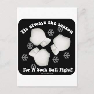 Sock Ball Fight! Postkarte