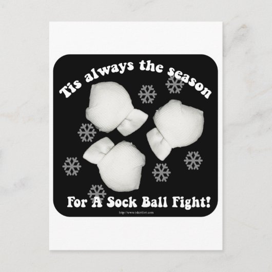Sock Ball Fight! Postkarte (Vorderseite)