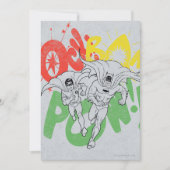 SOCK BAM POW Batman und Robin Einladung (Vorderseite)