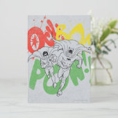 SOCK BAM POW Batman und Robin Einladung (Stehend Vorderseite)