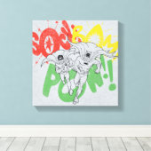 SOCK BAM POW Batman und Robin Leinwanddruck (Insitu (Holzboden))