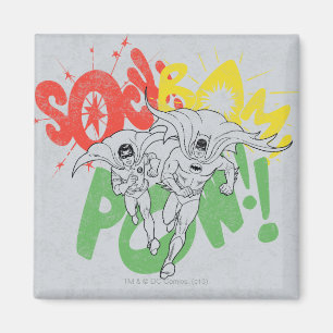 SOCK BAM POW Batman und Robin Magnet