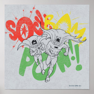 SOCK BAM POW Batman und Robin Poster