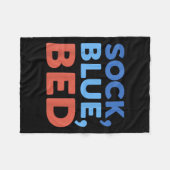 Sock Blau Bett Lustiges Meme _1 Fleecedecke (Vorderseite (Horizontal))