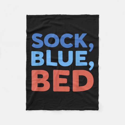 Sock Blau Bett Lustiges Meme _1 Fleecedecke (Vorderseite)