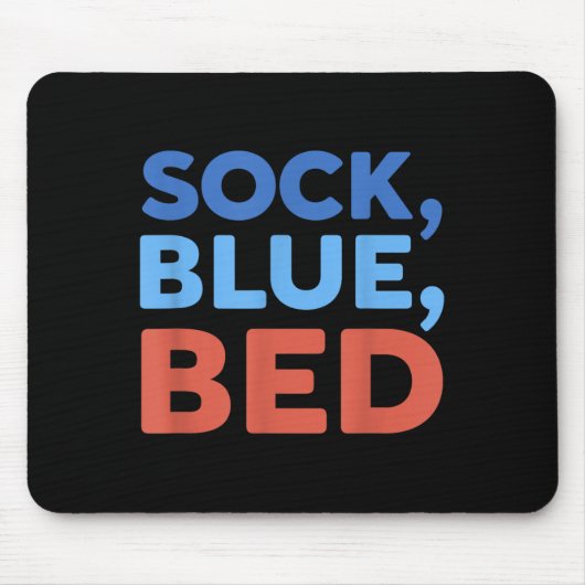 Sock Blau Bett Lustiges Meme _1 Mousepad (Vorne)