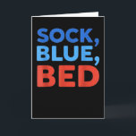 Sock Blau Bett Lustiges Meme  Karte<br><div class="desc">Sock Blau Bett Lustiges Meme</div>