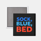 Sock Blau Bett Lustiges Meme Magnet (Vorderseite/Rückseite)