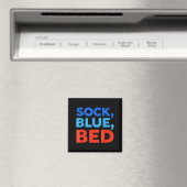 Sock Blau Bett Lustiges Meme Magnet (In Situ (Geschirrspüler))