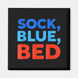 Sock Blau Bett Lustiges Meme  Magnet