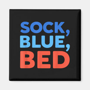 Sock Blau Bett Lustiges Meme Magnet