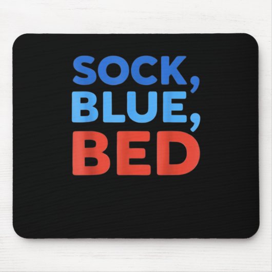 Sock Blau Bett Lustiges Meme Mousepad (Vorne)