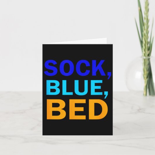 Sock Blue Bed _ Awesome Sock Blue Bed Karte (Vorderseite)
