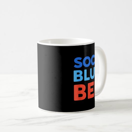 Sock Blue Bed Funny Meme Kaffeetasse (VorderseiteRechts)