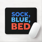 Sock Blue Bed Funny Meme  Mousepad (Mit Mouse)