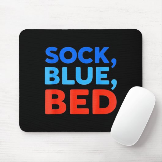 Sock Blue Bed Funny Meme  Mousepad (Mit Mouse)