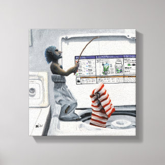 Sock Criminal Fantasy Art Canvas Print Leinwanddruck