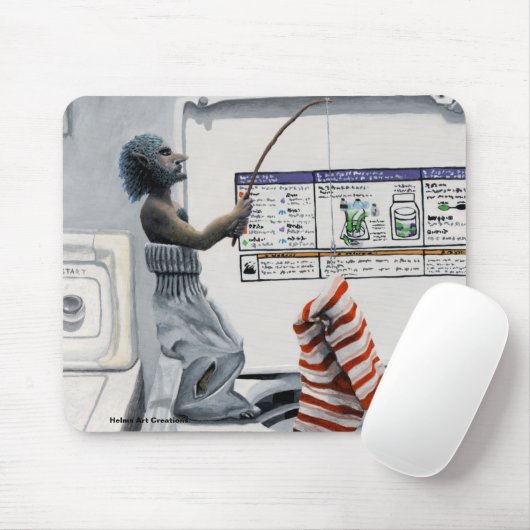Sock Criminal Fishing Crime Fantasy Art Mousepad (Mit Mouse)