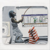 Sock Criminal Fishing Crime Fantasy Art Mousepad (Vorne)