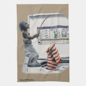 Sock Criminal Fishing Dieb Fantasy Kittuch Geschirrtuch (Vertikal)