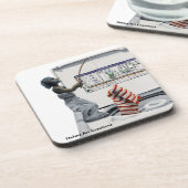 Sock Criminal Fishing Diief Art Plastic Untersetze Getränkeuntersetzer (Linke Seite)