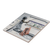 Sock Criminal Fishing Fantasy Keramik Tile Fliese (Seite)