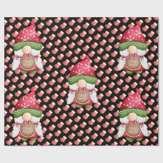 Sock Gnome - Farbe anpassen Geschenkpapier (Flach)