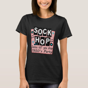 Sock Hop 1950er Dance Party Retro 50er Party Long T-Shirt