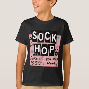 Sock Hop  1950er Jahre Tanzparty Retro 50er Party T-Shirt