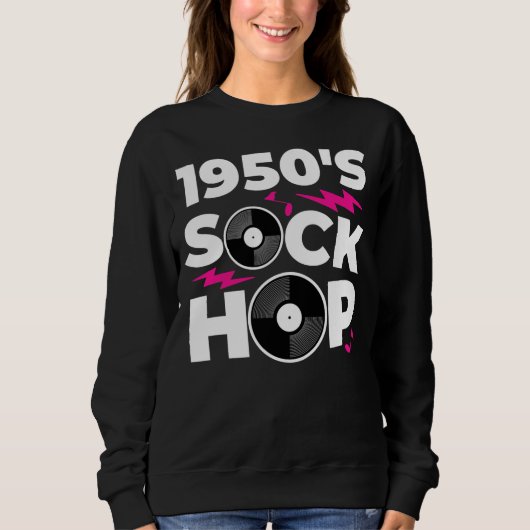 Sock Hop 50's Dance Theme Party der 50er Jahre  Sweatshirt (Vorderseite)