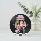 Sock Hop Kids 1950er Jahre Rock and Roll Retro Par Einladung (Stehend Vorderseite)