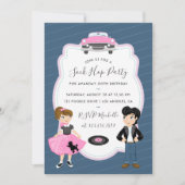 Sock Hop Kids Rock and Roll Retro Party Foto Einladung (Vorderseite)