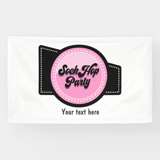 Sock-Hop-Party Banner (Horizontal)