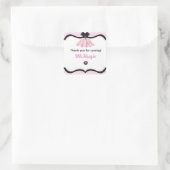 Sock Hop Poodle Skirt Geburtstags-Liebesmarken Quadratischer Aufkleber (Tasche)