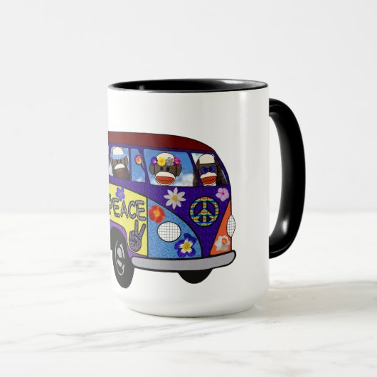 Sock Money Peace Bus Mug Tasse (VorderseiteRechts)