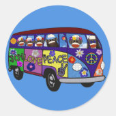 Sock Money Peace Bus Sticker (Vorderseite)