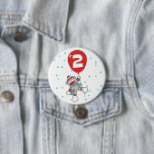 Sock Monkey 2. Geburtstag Button (Beispiel)