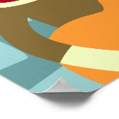 Sock Monkey Acoustic Guitar Poster (Ecke)