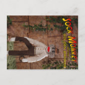 Sock Monkey and the Golden Banana Postkarte (Vorderseite)