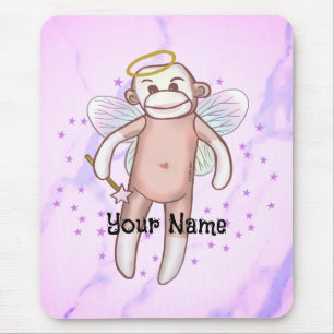 Sock Monkey Angel Mousepad