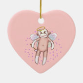 Sock Monkey Angel Ornament (Hinten)